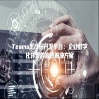 Teams低代码开发平台：企业数字化转型的高效解决方案